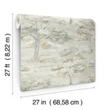 Antonina Vella Moreno Slate Woodland Wallpaper
