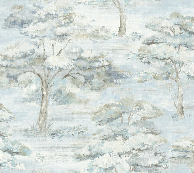 Antonina Vella Moreno Blue Woodland Wallpaper