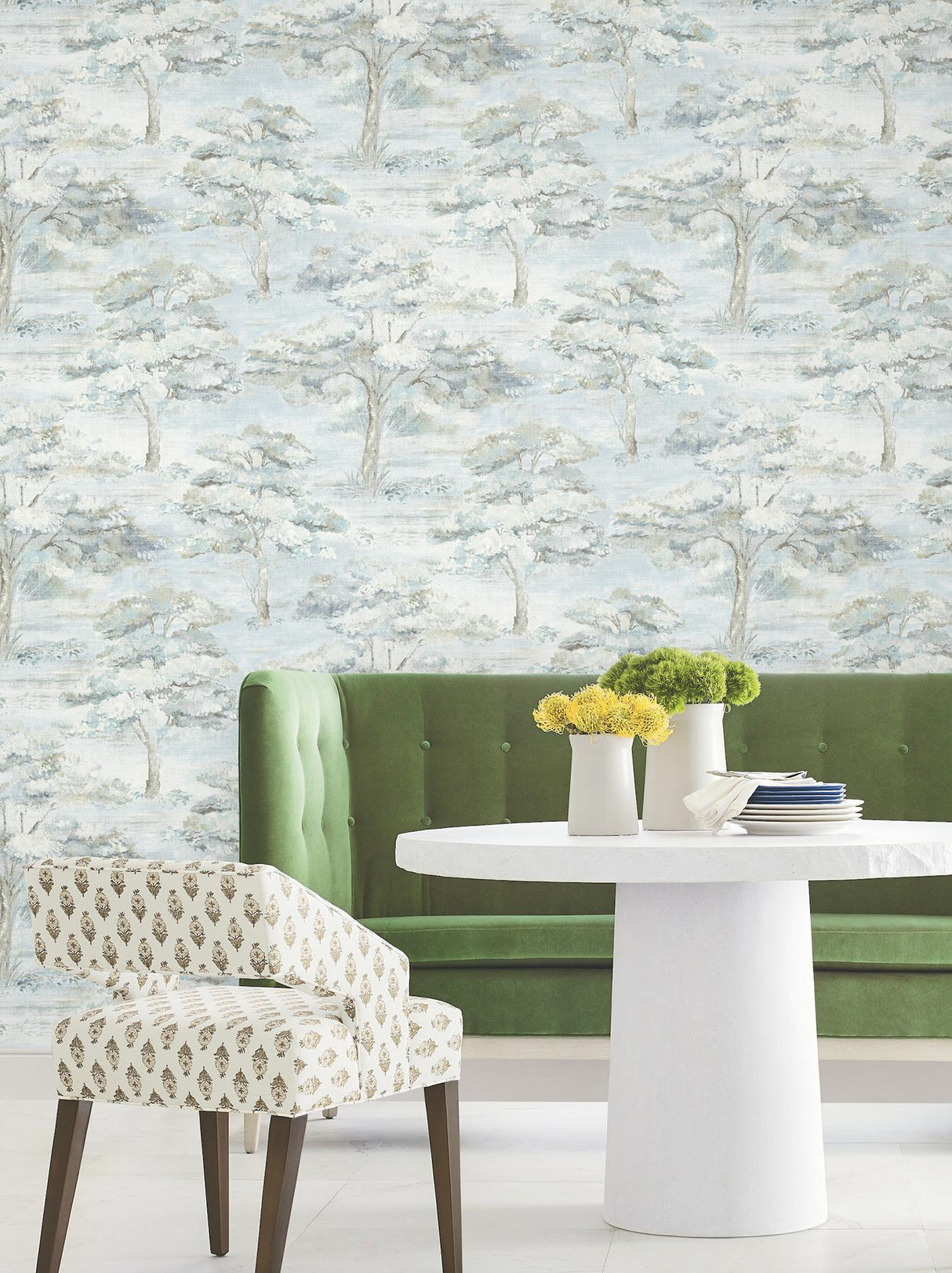Antonina Vella Moreno Blue Woodland Wallpaper