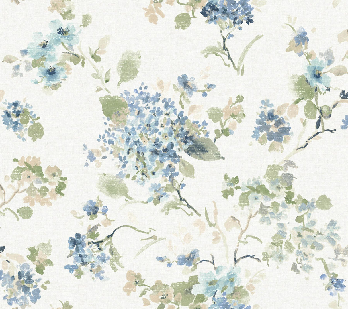 Antonina Vella Veiled Garden Sky Blue Floral Wallpaper