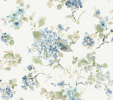 Antonina Vella Veiled Garden Sky Blue Floral Wallpaper