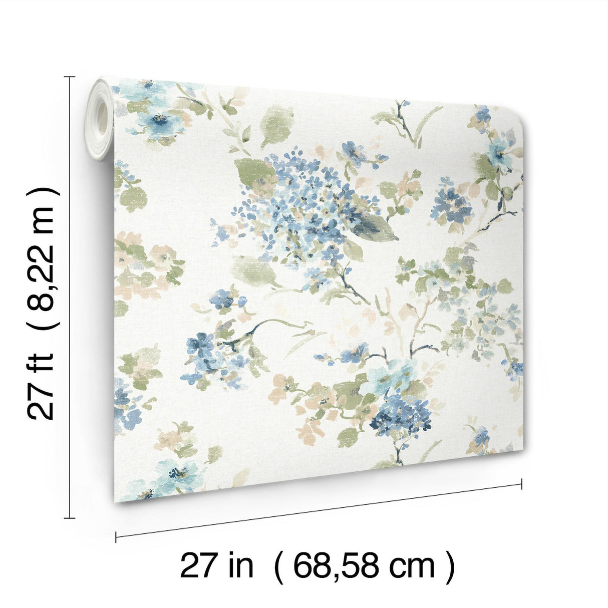 Antonina Vella Veiled Garden Sky Blue Floral Wallpaper