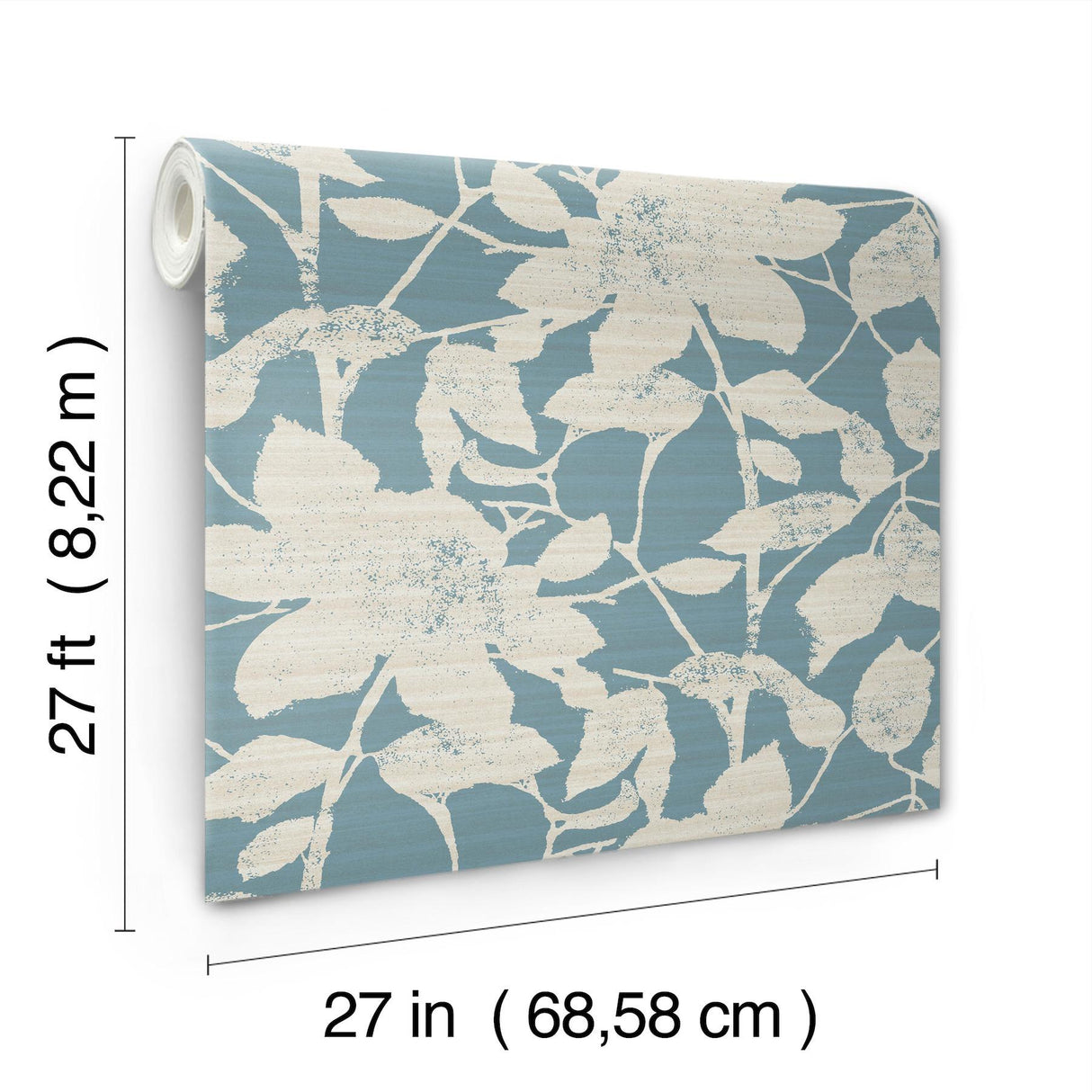 Antonina Vella Solange Teal Botanical Wallpaper