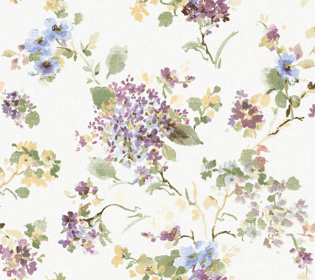 Antonina Vella Veiled Garden Plum Floral Wallpaper