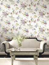 Antonina Vella Veiled Garden Plum Floral Wallpaper