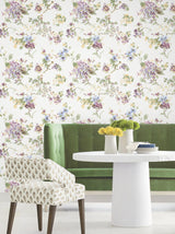 Antonina Vella Veiled Garden Plum Floral Wallpaper