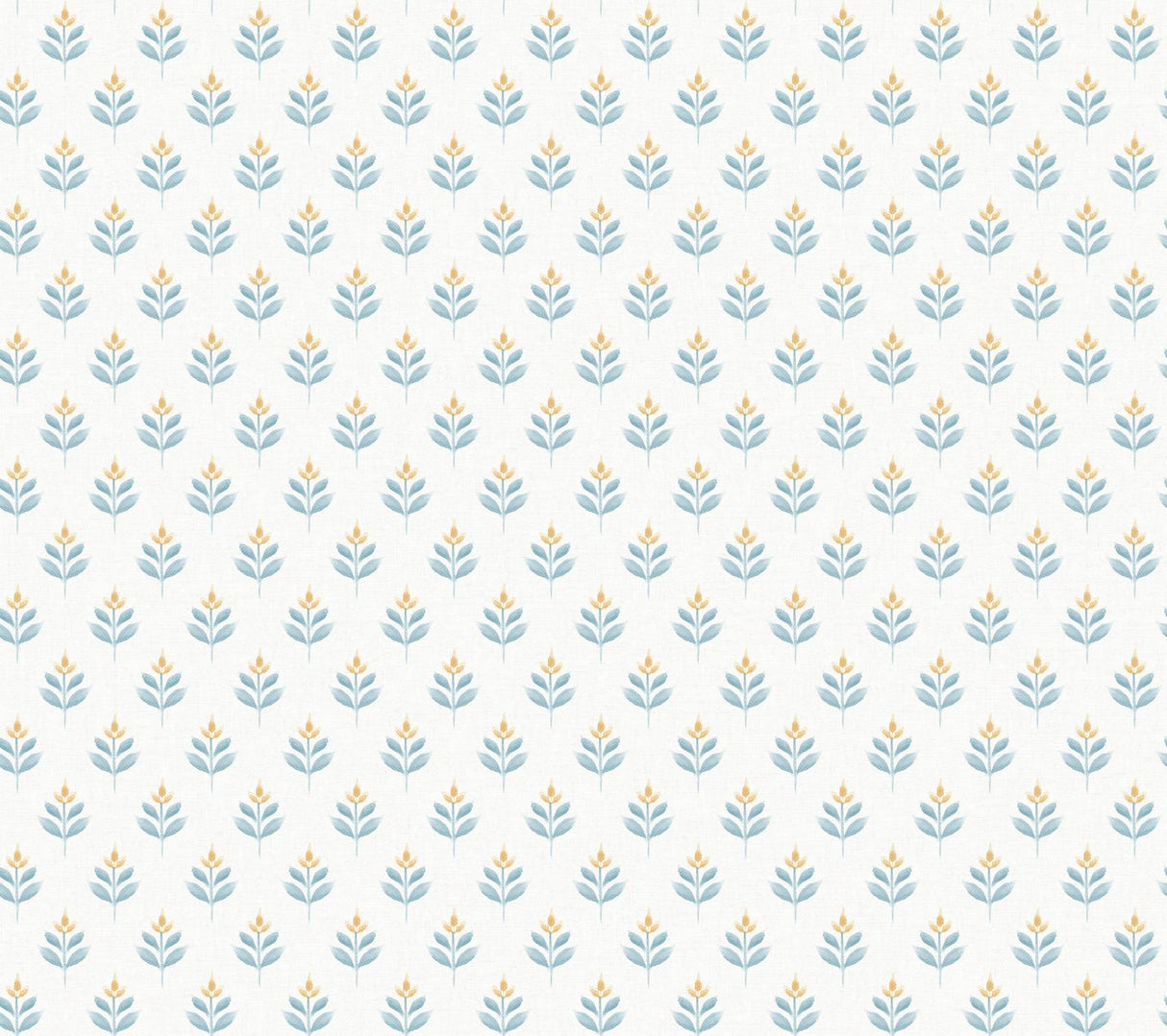 Antonina Vella Serene Villa Teal Floral Stamp Wallpaper
