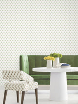 Antonina Vella Serene Villa Pink Floral Stamp Wallpaper