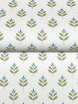 Antonina Vella Serene Villa Moss Floral Stamp Wallpaper