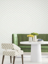 Antonina Vella Serene Villa Moss Floral Stamp Wallpaper