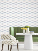 Antonina Vella Serene Villa Red Floral Stamp Wallpaper