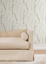 Antonina Vella Meadow Splendor Charcoal Botanical Wallpaper