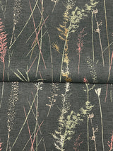 Antonina Vella Meadow Splendor Black Botanical Wallpaper