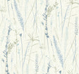 Antonina Vella Meadow Splendor Blue Botanical Wallpaper