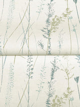 Antonina Vella Meadow Splendor Blue Botanical Wallpaper