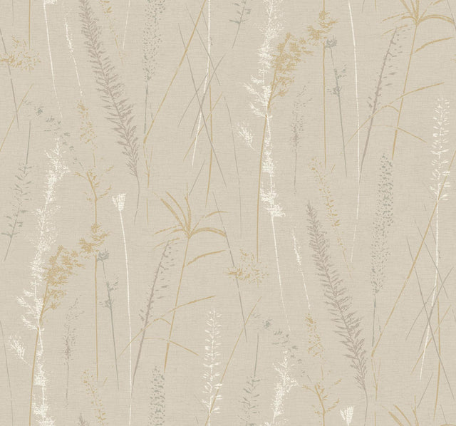 Antonina Vella Meadow Splendor Neutral Botanical Wallpaper