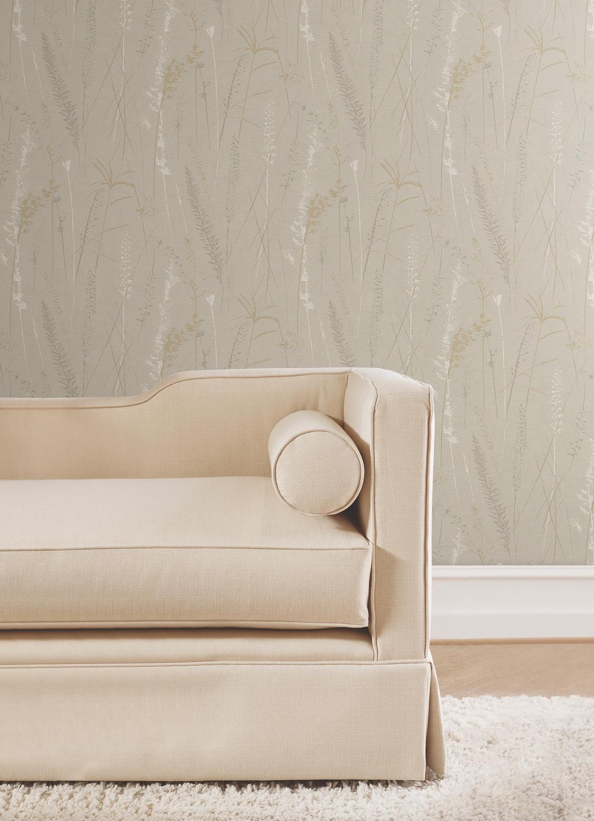 Antonina Vella Meadow Splendor Neutral Botanical Wallpaper