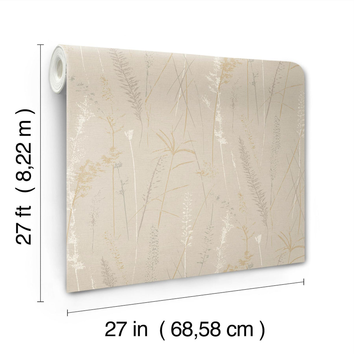 Antonina Vella Meadow Splendor Neutral Botanical Wallpaper