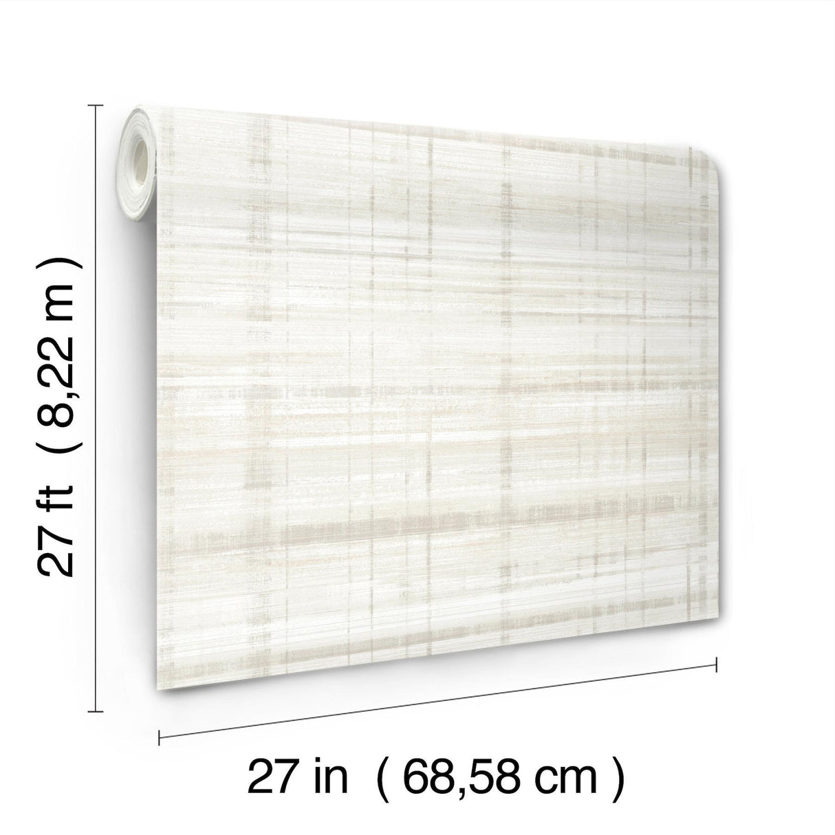Antonina Vella Vanishing Point Dove Striated Wallpaper
