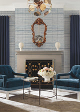 Antonina Vella Vanishing Point Blue Striated Wallpaper