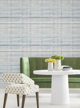 Antonina Vella Vanishing Point Blue Striated Wallpaper