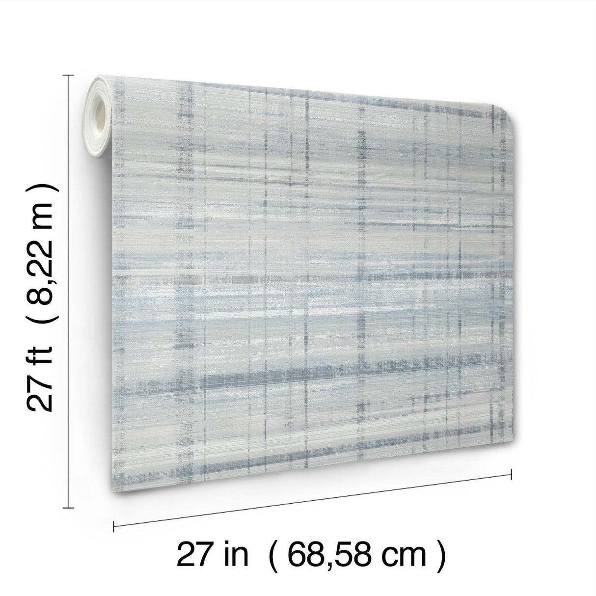 Antonina Vella Vanishing Point Blue Striated Wallpaper