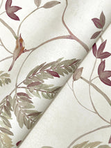 Antonina Vella Cillian Plum Botanical Bird Trail Wallpaper