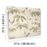 Antonina Vella Cillian Plum Botanical Bird Trail Wallpaper