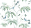 Antonina Vella Cillian Blue Botanical Bird Trail Wallpaper