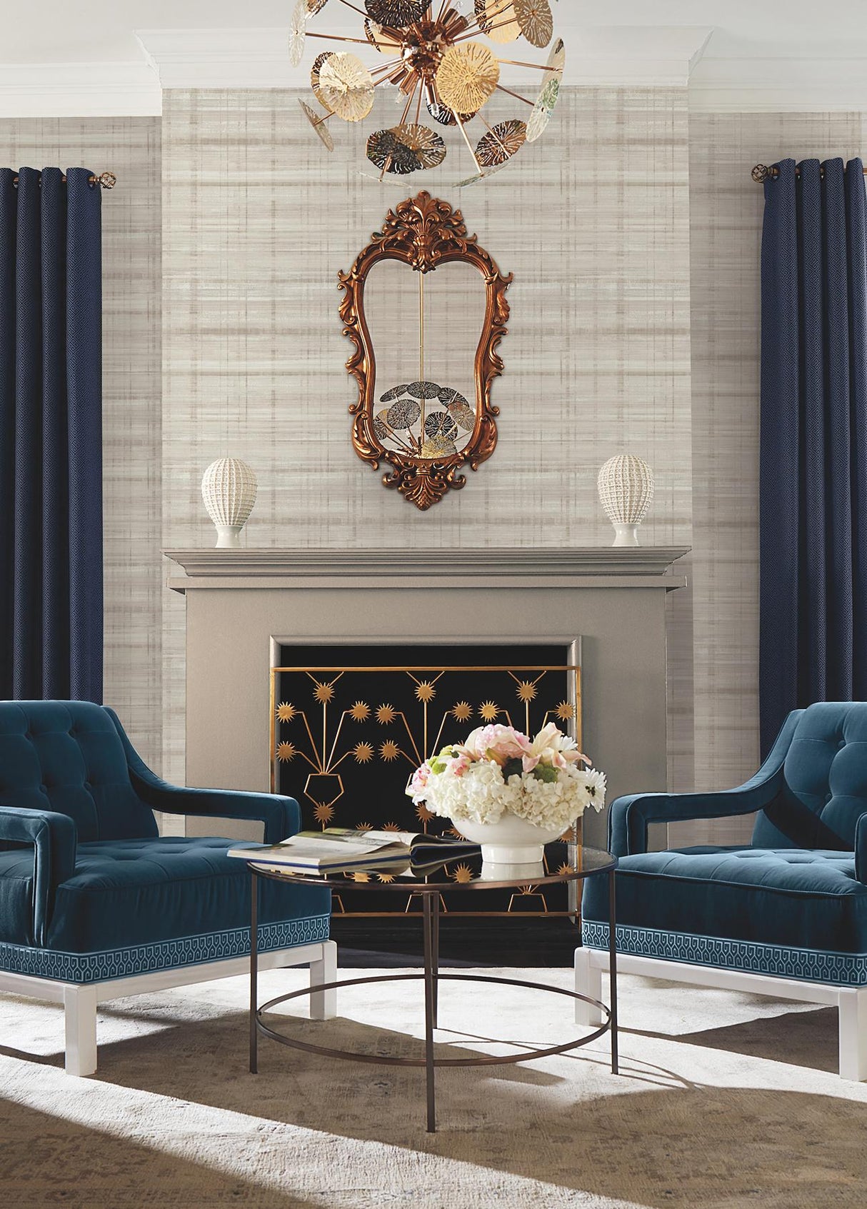 Antonina Vella Vanishing Point Neutral Striated Wallpaper