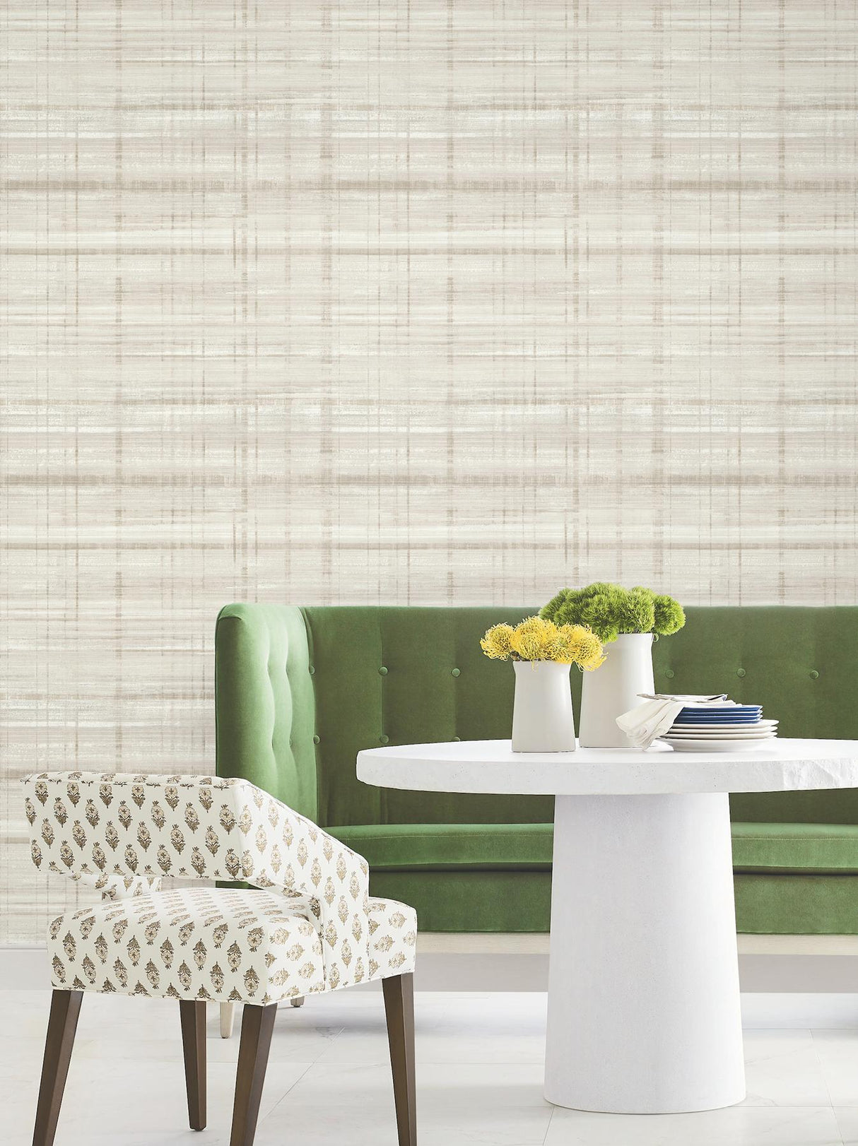 Antonina Vella Vanishing Point Neutral Striated Wallpaper