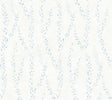 Antonina Vella Alpenrose Sky Blue Vine Wallpaper