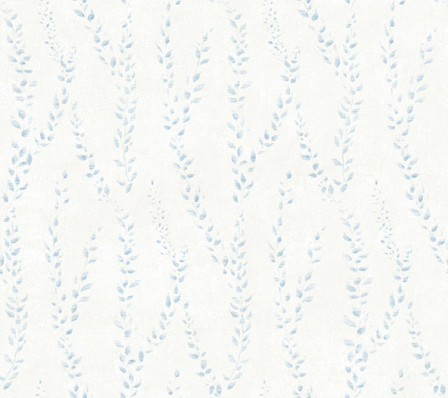 Antonina Vella Alpenrose Sky Blue Vine Wallpaper