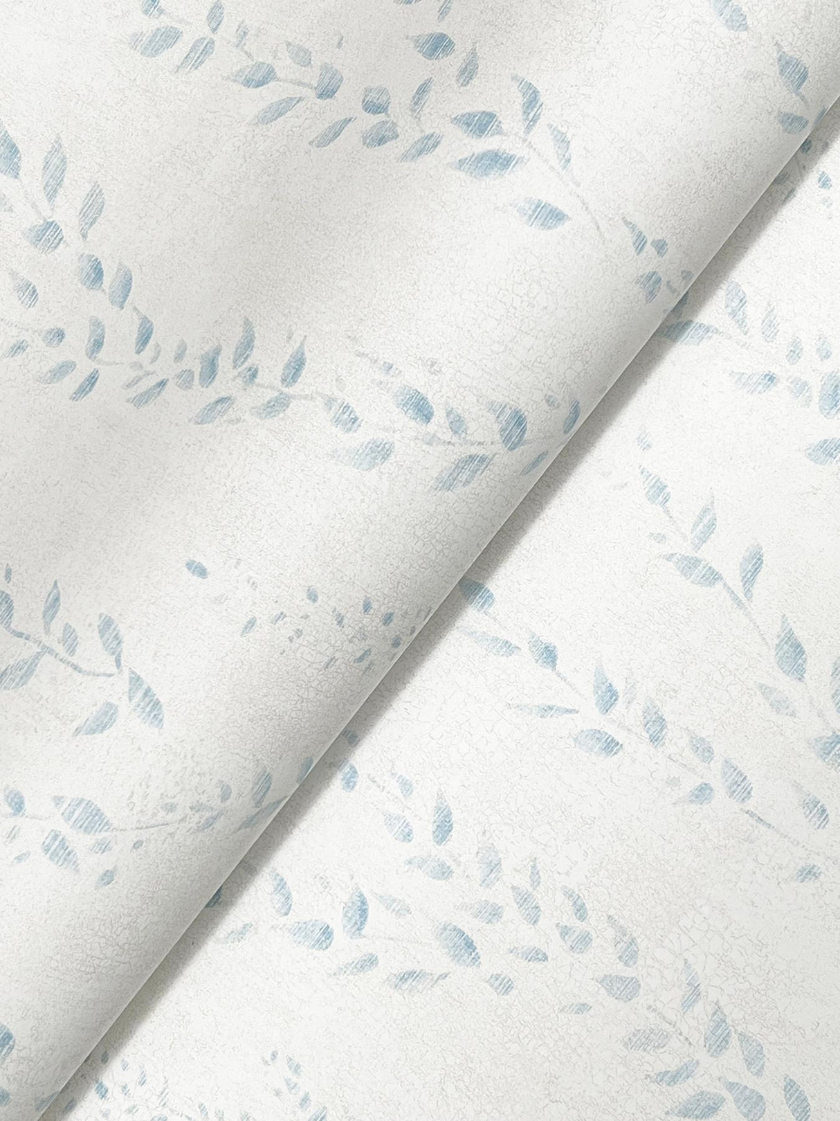 Antonina Vella Alpenrose Sky Blue Vine Wallpaper