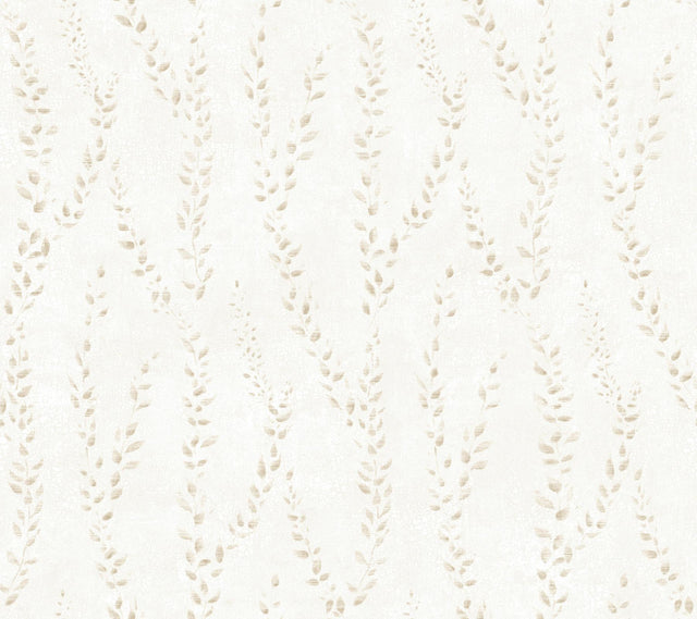 Antonina Vella Alpenrose Beige Vine Wallpaper