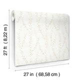 Antonina Vella Alpenrose Beige Vine Wallpaper