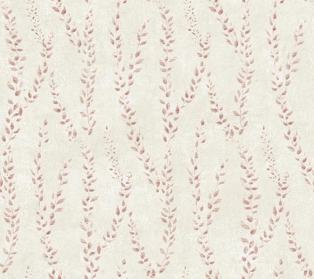Antonina Vella Alpenrose Maroon Vine Wallpaper
