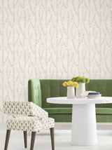 Antonina Vella Alpenrose Maroon Vine Wallpaper