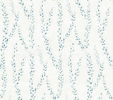 Antonina Vella Alpenrose Sapphire Vine Wallpaper