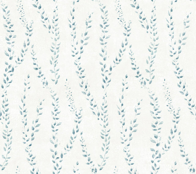 Antonina Vella Alpenrose Sapphire Vine Wallpaper