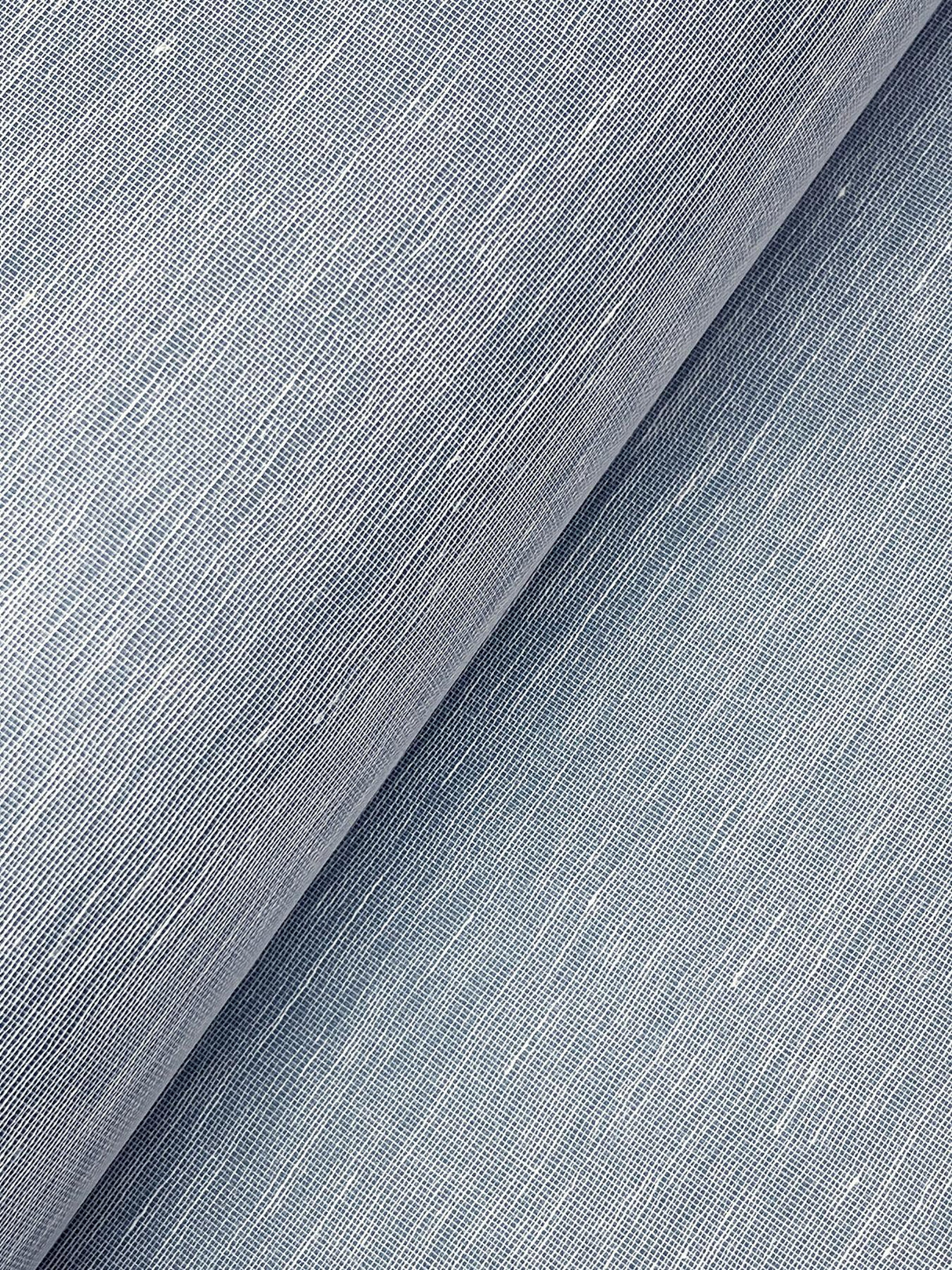 Antonina Vella Hempfield Weave Blue Loomed Wallpaper