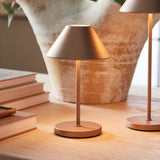 Napa Champagne Gold ALLUNA CORDLESS LED LAMP 10"