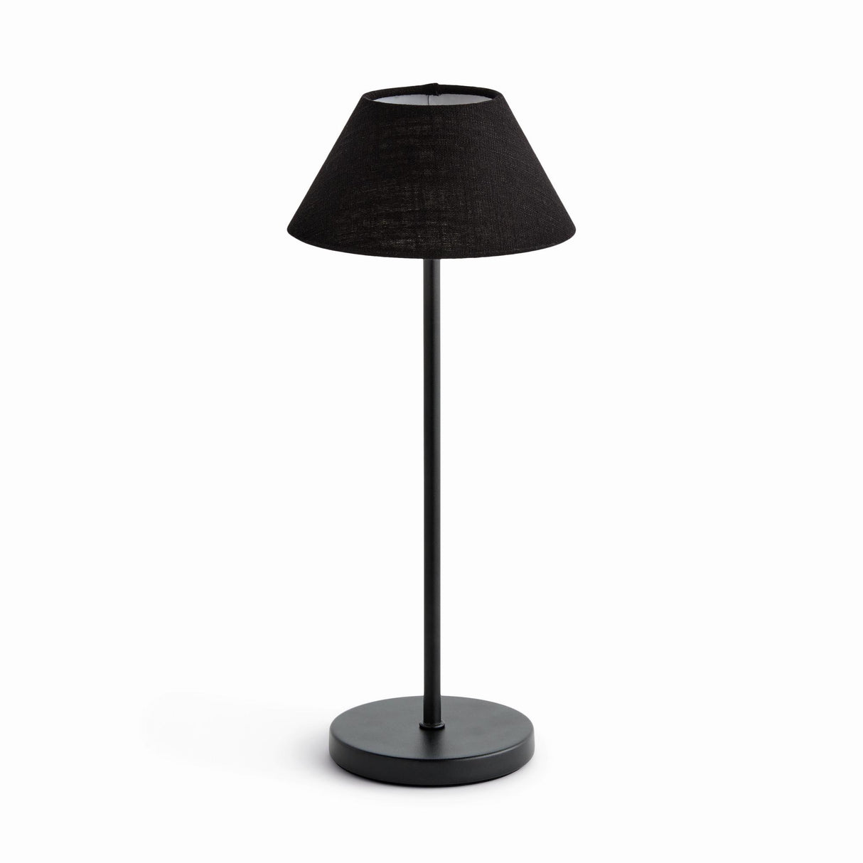 Napa Black ALLUNA CORDLESS LAMP LINEN SHADE 14"