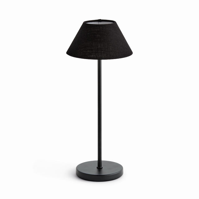 Napa Black ALLUNA CORDLESS LAMP LINEN SHADE 14"