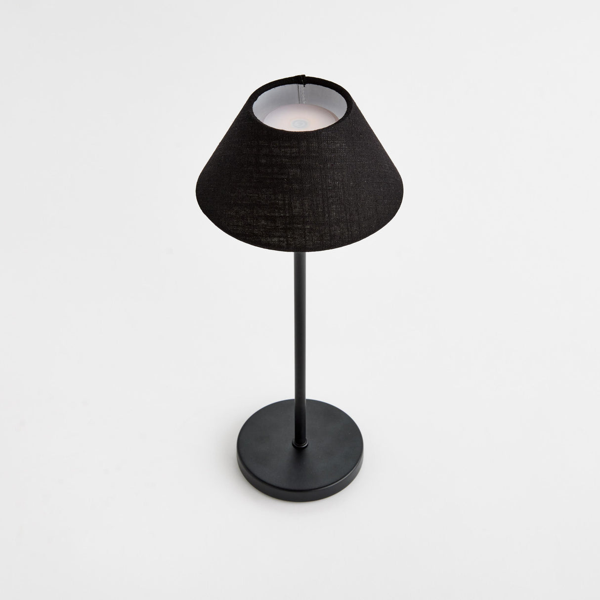Napa Black ALLUNA CORDLESS LAMP LINEN SHADE 14"