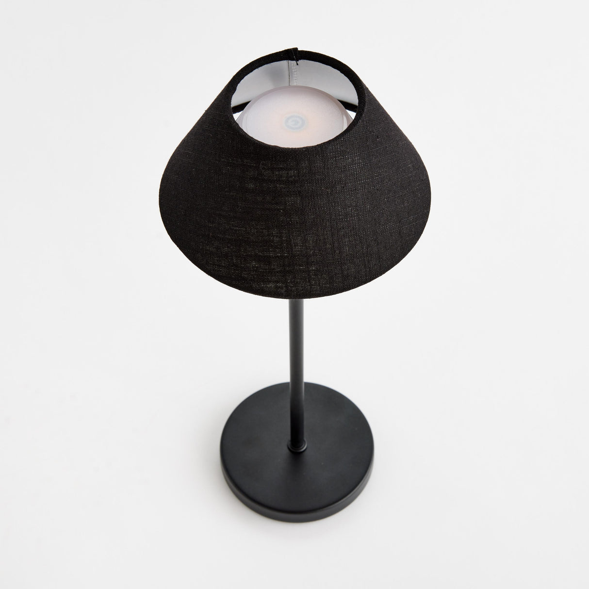 Napa Black ALLUNA CORDLESS LAMP LINEN SHADE 14"