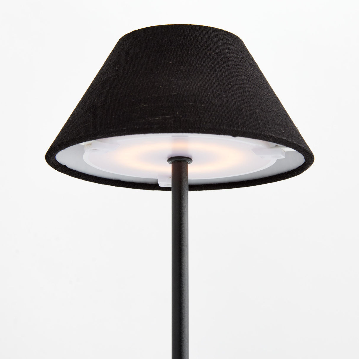 Napa Black ALLUNA CORDLESS LAMP LINEN SHADE 14"
