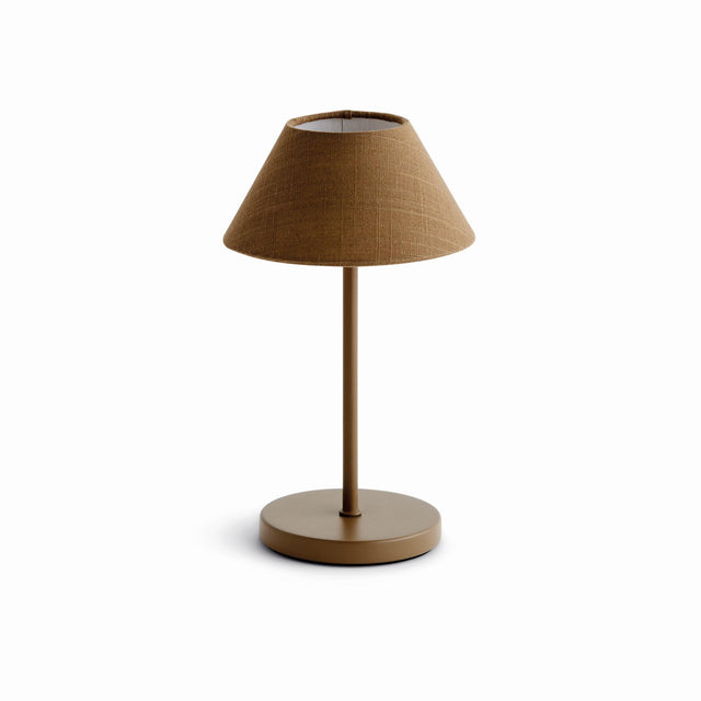 Napa Brown ALLUNA CORDLESS LAMP LINEN SHADE 10"