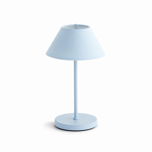 Napa Light Blue ALLUNA CORDLESS LAMP LINEN SHADE 10"