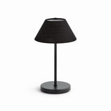 Napa Black ALLUNA CORDLESS LAMP LINEN SHADE 10"
